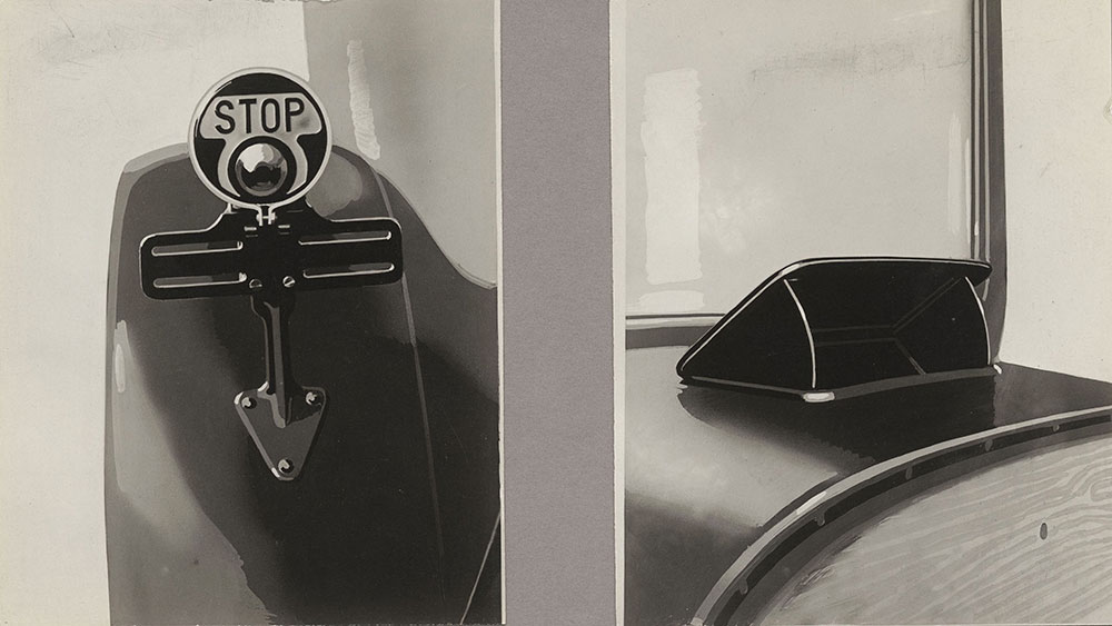Courier - 1923 (Left: stop and rear light.  Right: ventilation cowl)