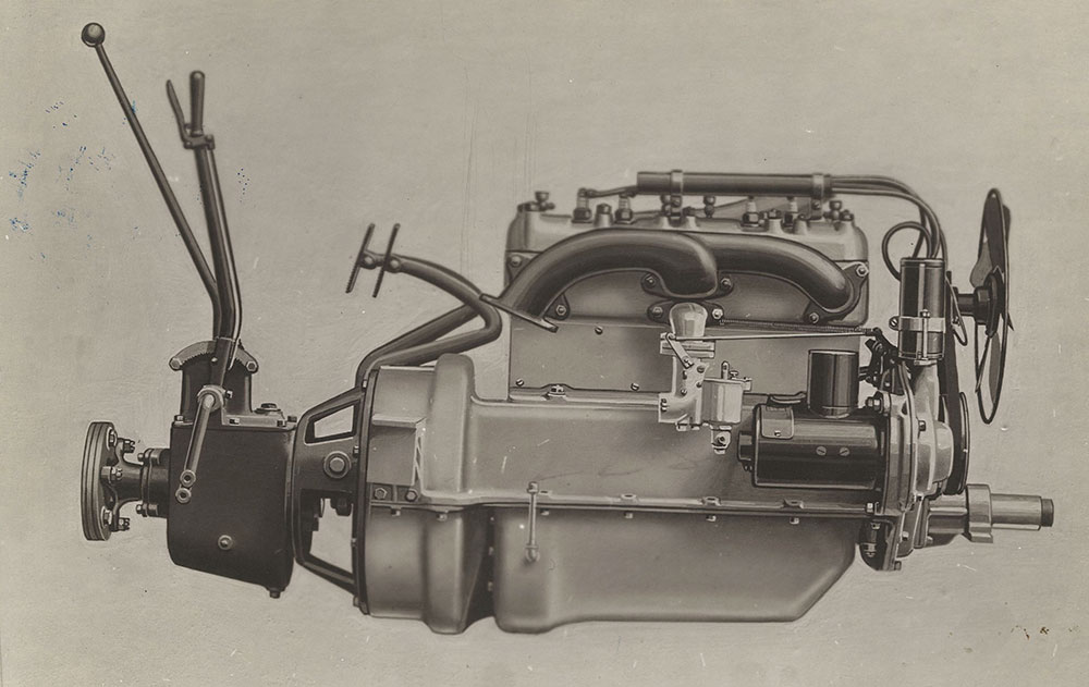 Crow- Elkhart- 1920 4 cyl. motor, carburetor side