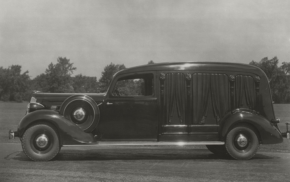 Cunningham carved panel hearse built on Packard chassis 1935