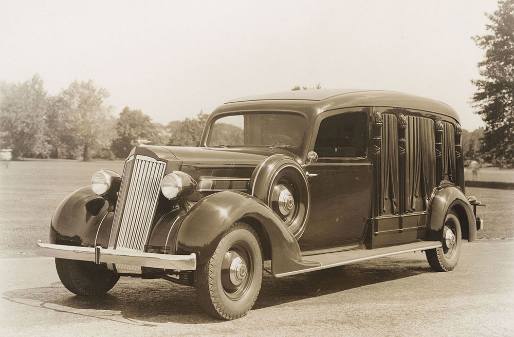 The Cunningham Car, Style No. 361 A carved panel hearse built on Model Packard Chassis, 1935.