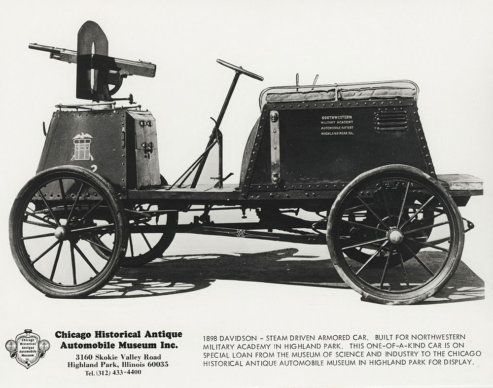 1898 Davidson- Steam Driven Armored Car.