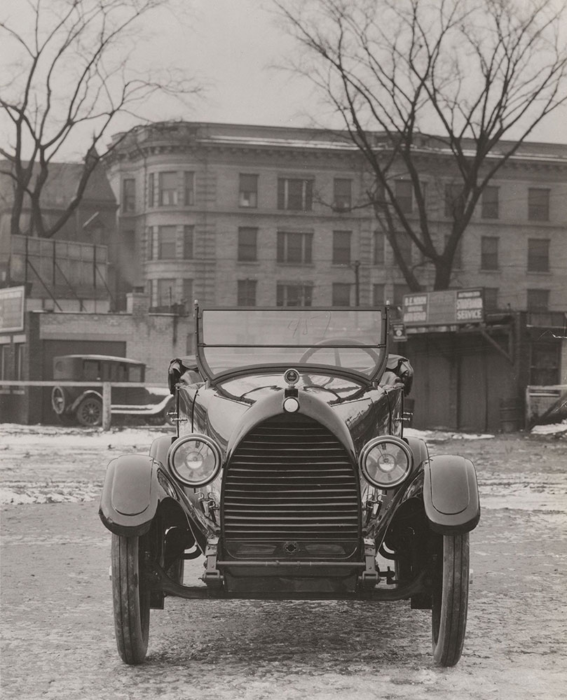 D.A.C. Detroit Air Cooled Car- 1922. Front view of phaeton