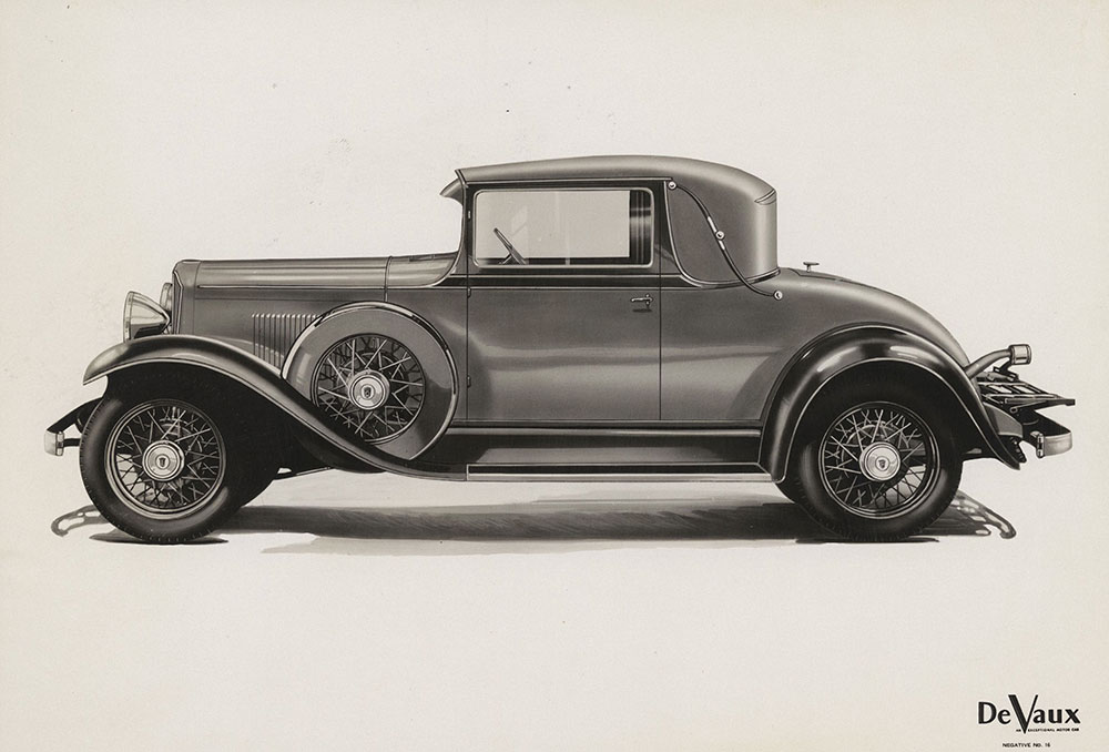 De Vaux 6-75, 1931. Side view of cabriolet