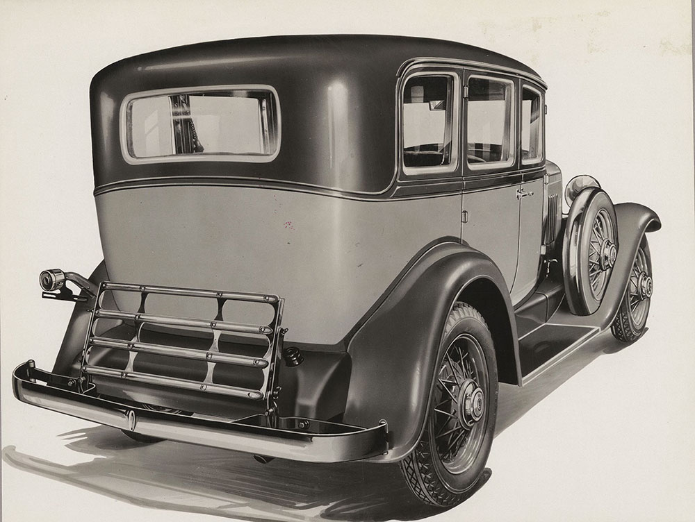 De Vaux 6-75, 1931. Rear view of 4-door sedan
