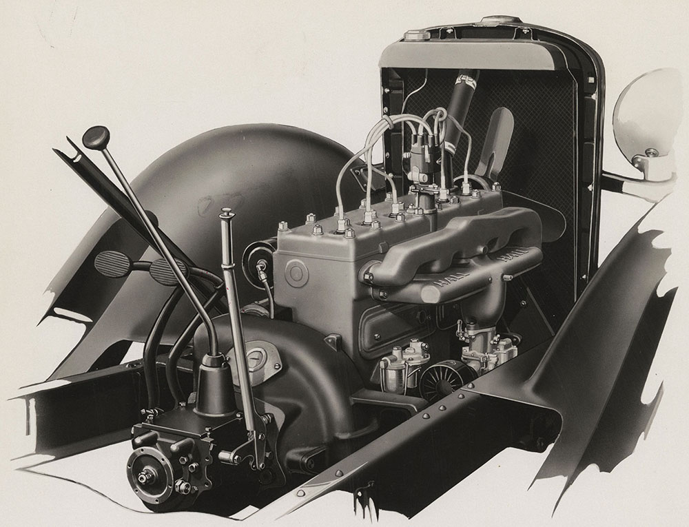 De Vaux, 1931. Engine shot