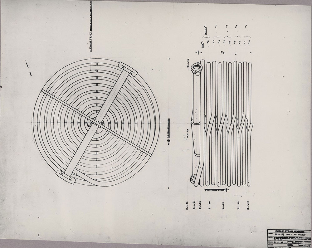 Doble- Boiler Coils Assembly, 1922.