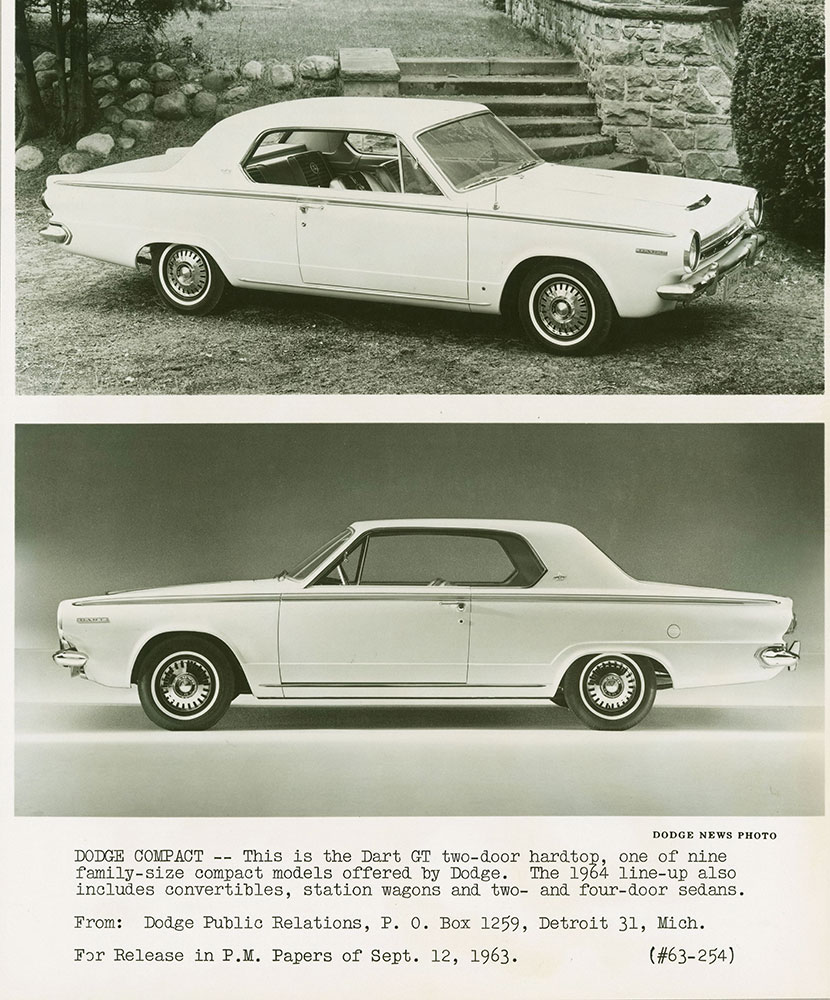 Dodge Dart GT two-door hardtop - 1964