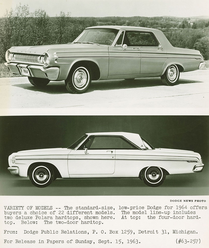 Dodge Polara Hardtops- 1964