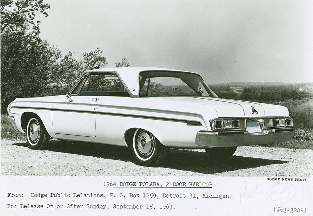 Dodge Polara, 2-door hardtop, rear view - 1964