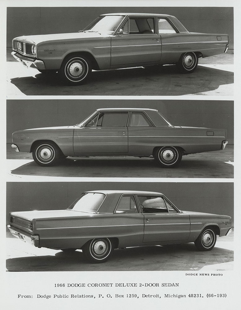 Dodge Coronet Deluxe- 2-Door Sedan - 1966