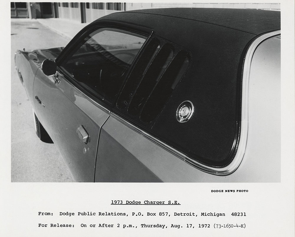 Dodge Charger SE (detail)- 1973