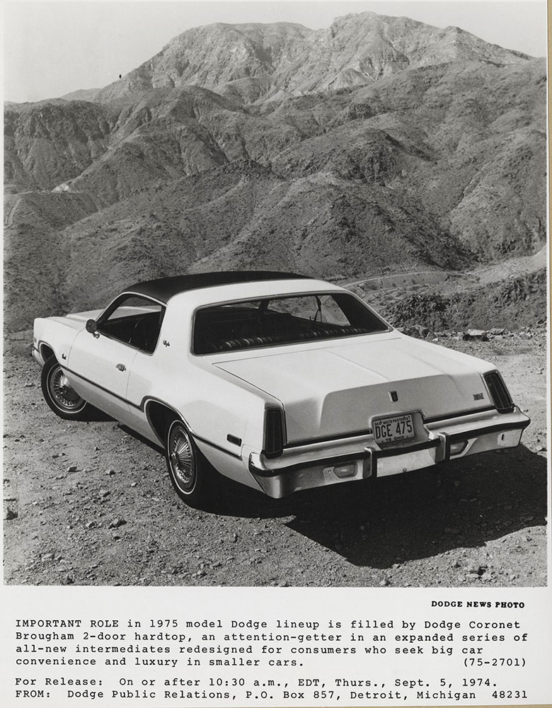 Dodge Coronet Brougham 2-dr. Hardtop- 1975