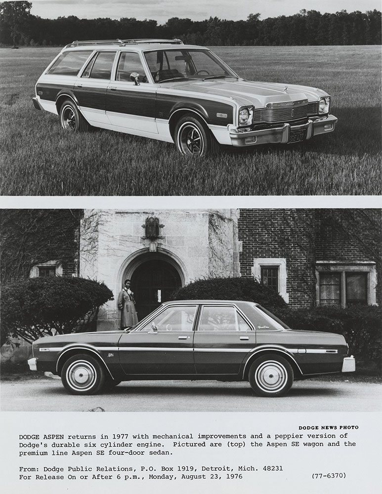 (top) Dodge Aspen 1977, (below) Dodge Aspen 1977