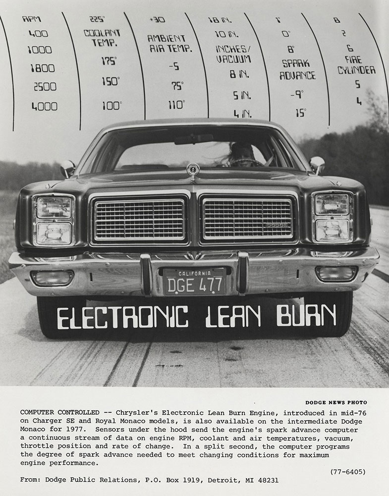 Dodge Electronic Lean Burn - 1977