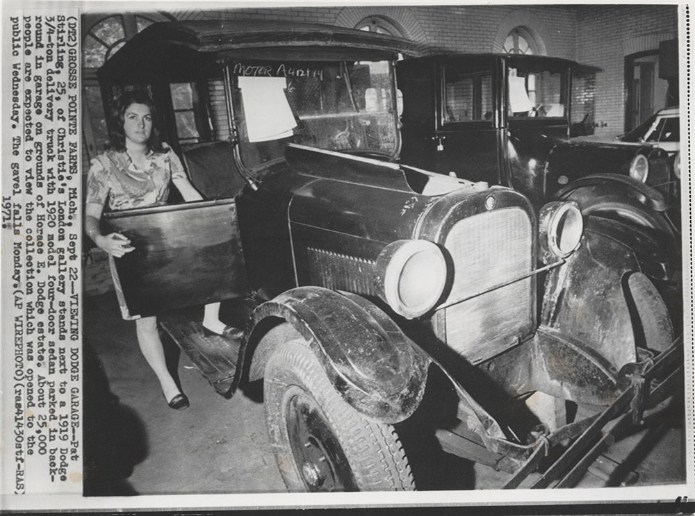 Dodge 1919 truck:  Christie's auction 1971