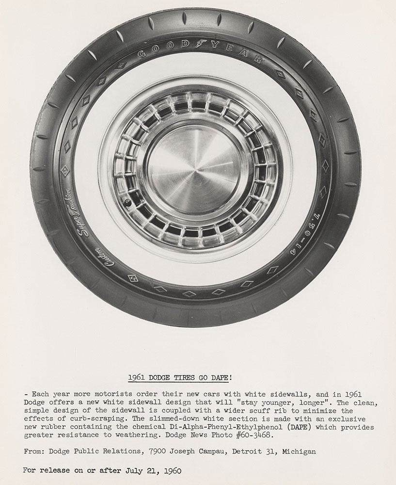 Dodge 1961 Tires DAPE (Di-Alpha-Phenyl-Ethylphenol)