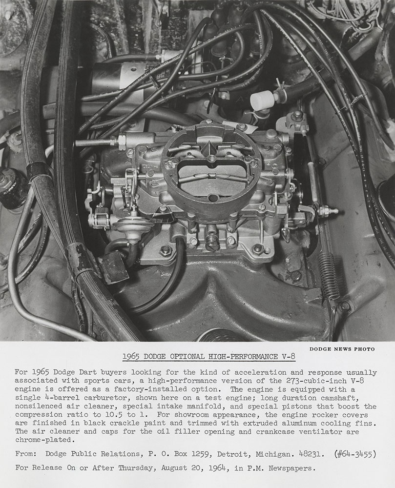 Dodge 1965 Optional High-Performance V-8