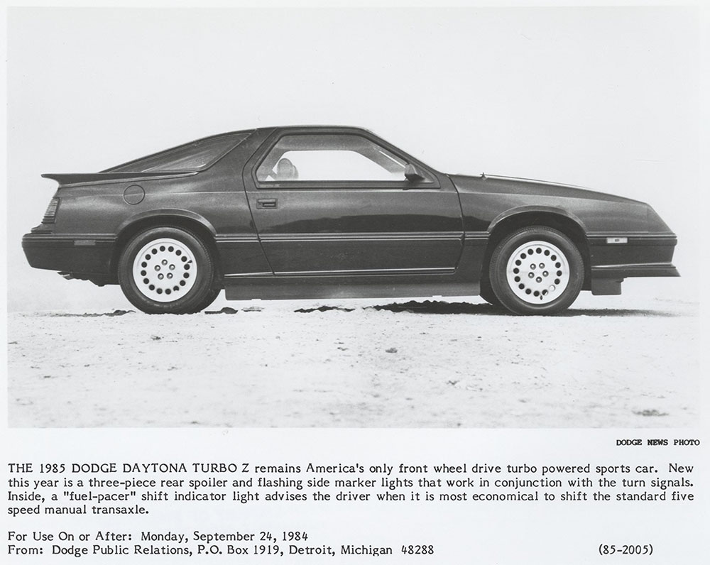 Dodge 1985 Daytona Turbo Z