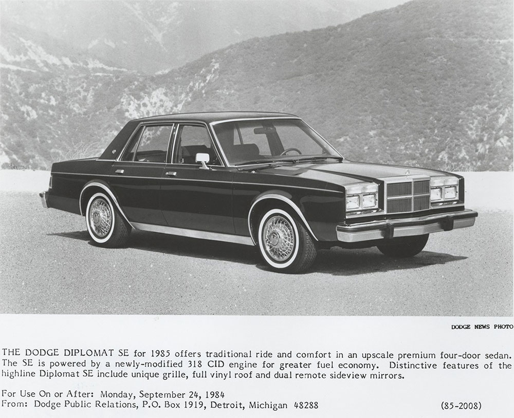Dodge 1985 Diplomat SE