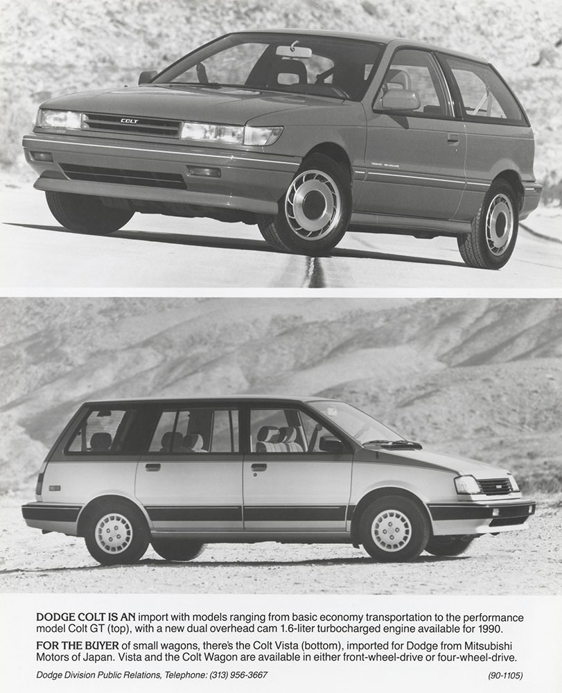 Dodge Colt GT (top), Dodge Colt Vista (bottom): 1990