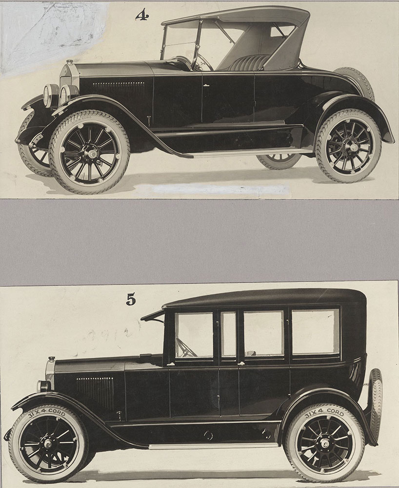 Dort 2-person roadster (top), sedan (bottom) 1923