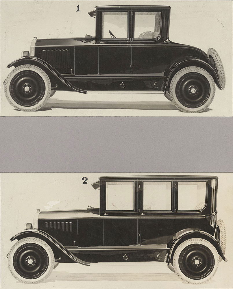 Dort 2-door coupe (top), six-light sedan (bottom): 1923