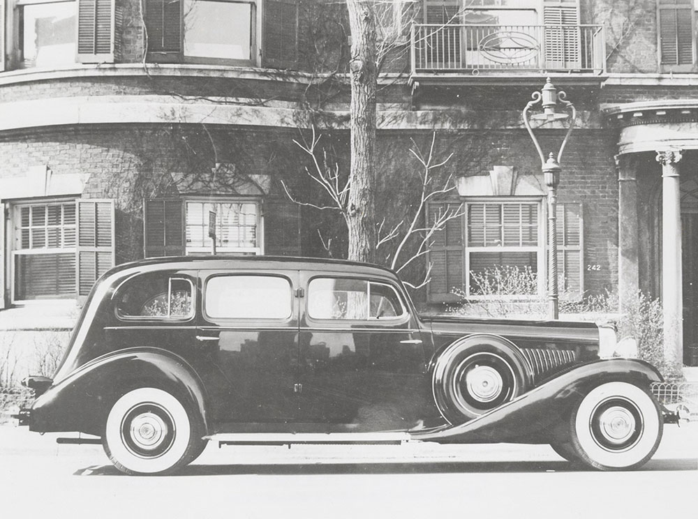 Duesenberg Model J limousine with a Cadillac Fleetwood body. V16