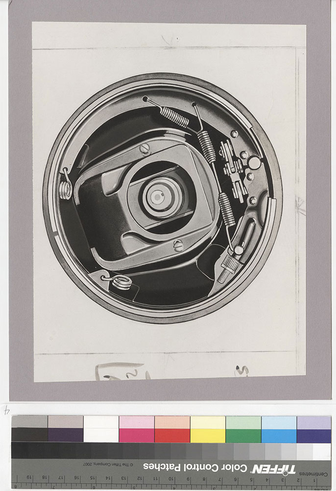 Durant 614, 1930: detail of braking system
