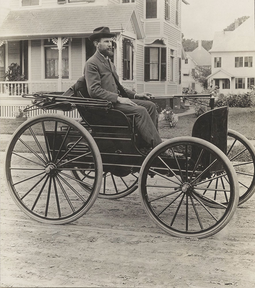 Charles E. Duryea in the Chicago Contest 1895 car