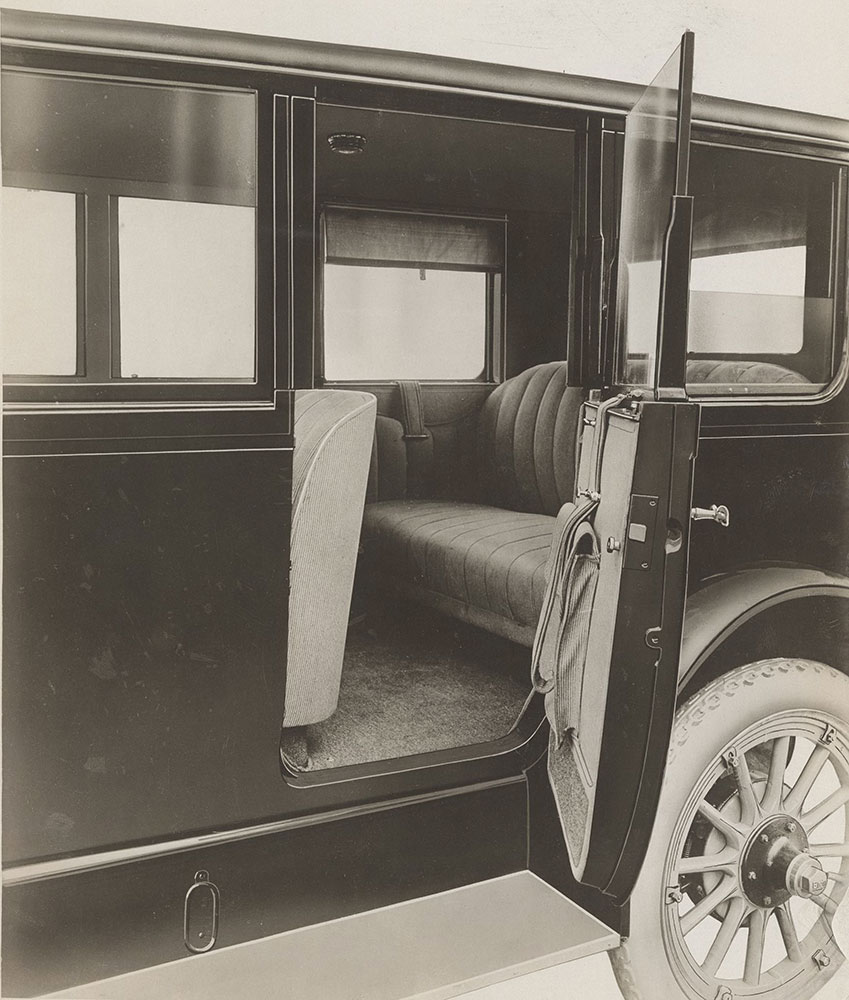 Elgin 5-Passenger Convertible Sedan, interior - 1917 or 1918