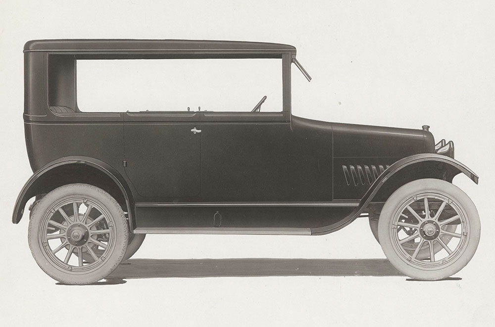 Elgin Six convertible Touring Sedan, showing windows and pillars removed - 1918