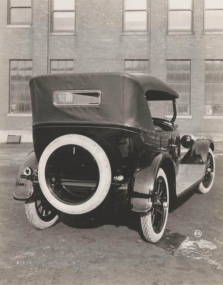 Elgin Six 1922 Model 700 touring car, rear view