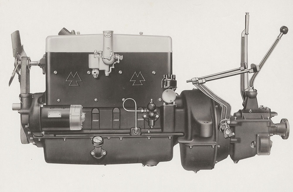 Elgin left hand view of engine K-1 Elgin Six: 1922