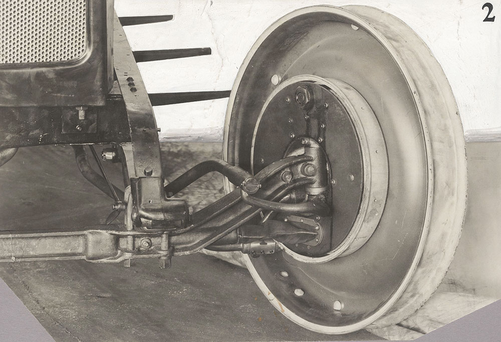 Elgin, showing front brake assembly: 1924