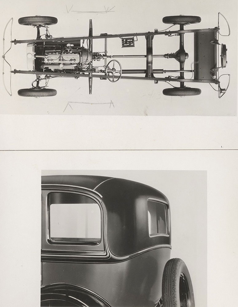 Erskine 1930 (top) Chassis, (bottom) Body Design