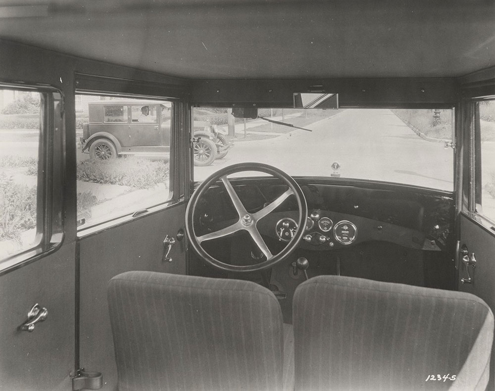Essex Coach, showing interior and Good Vision 1927