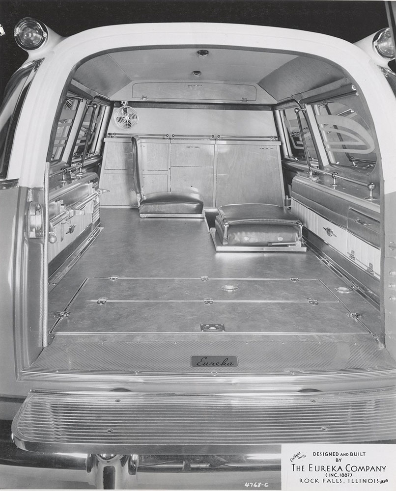 Eureka Company, rear compartment of ambulance; 1958
