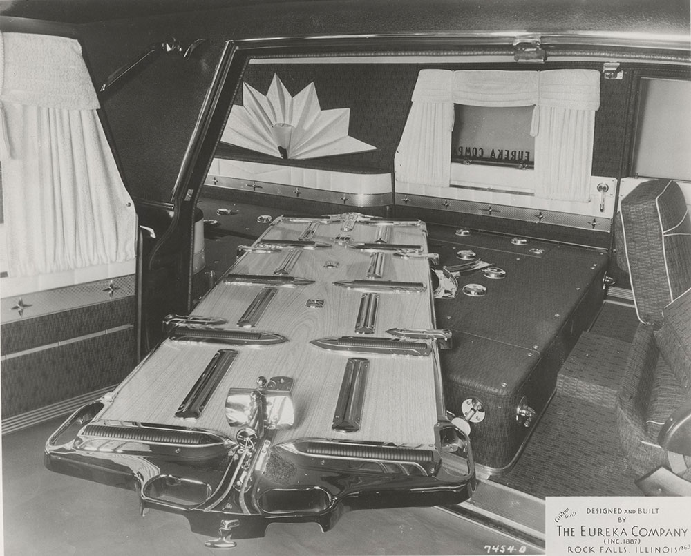 Eureka Company, landau funeral car with three-way table: 1963