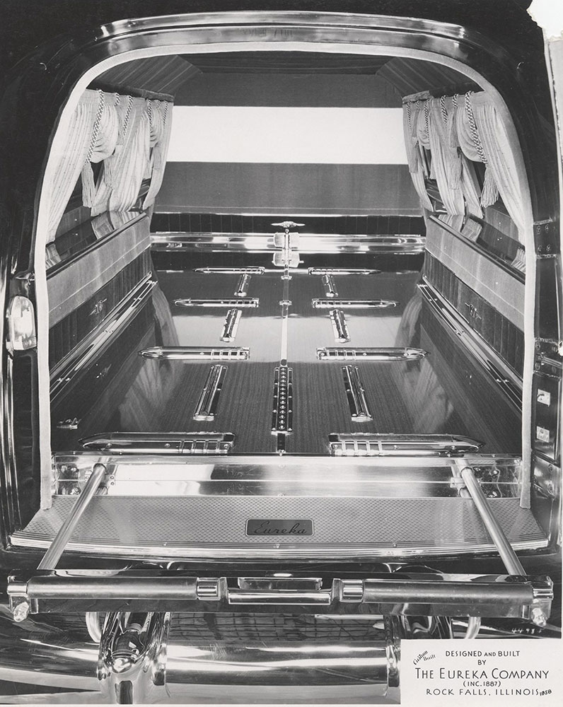 Eureka Company, rear compartment, funeral car: 1958