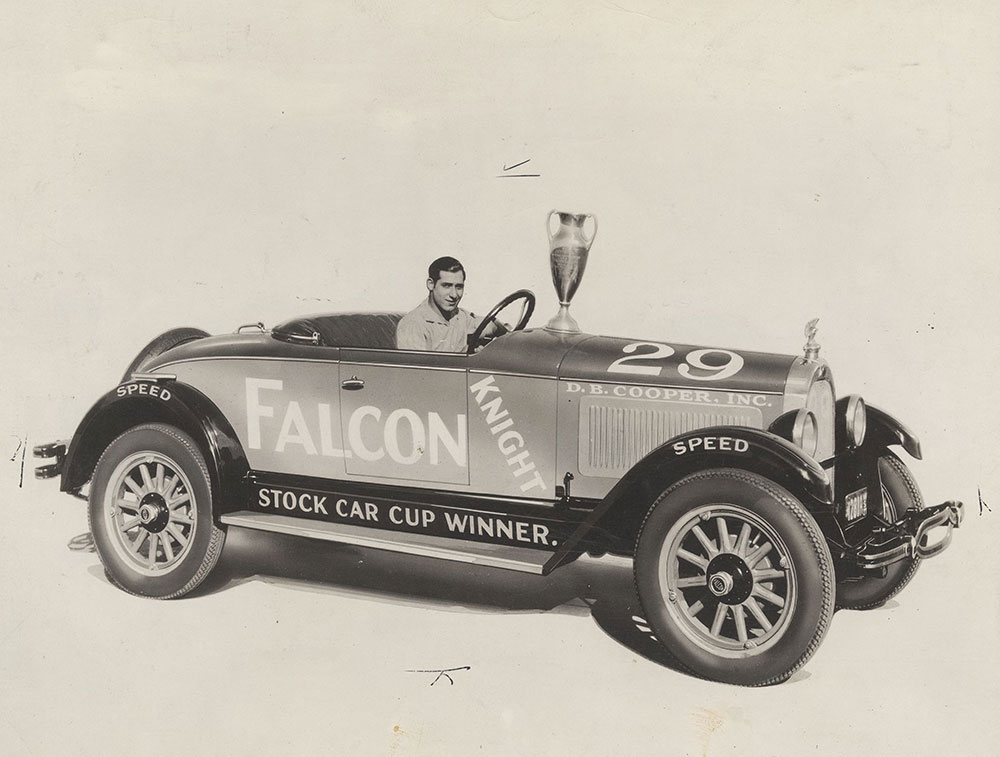 Falcon-Knight, stock car cup winner  - 1929