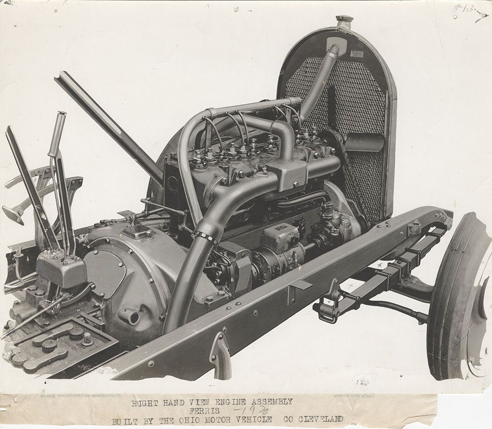Ferris, right hand view of Continental engine assembly - 1920