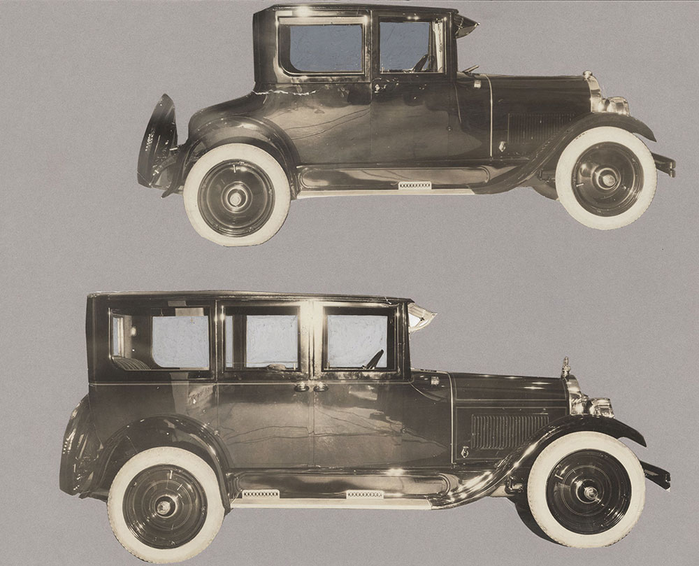 Flint Six Coupe (top), Flint Six Sedan (below) - 1924