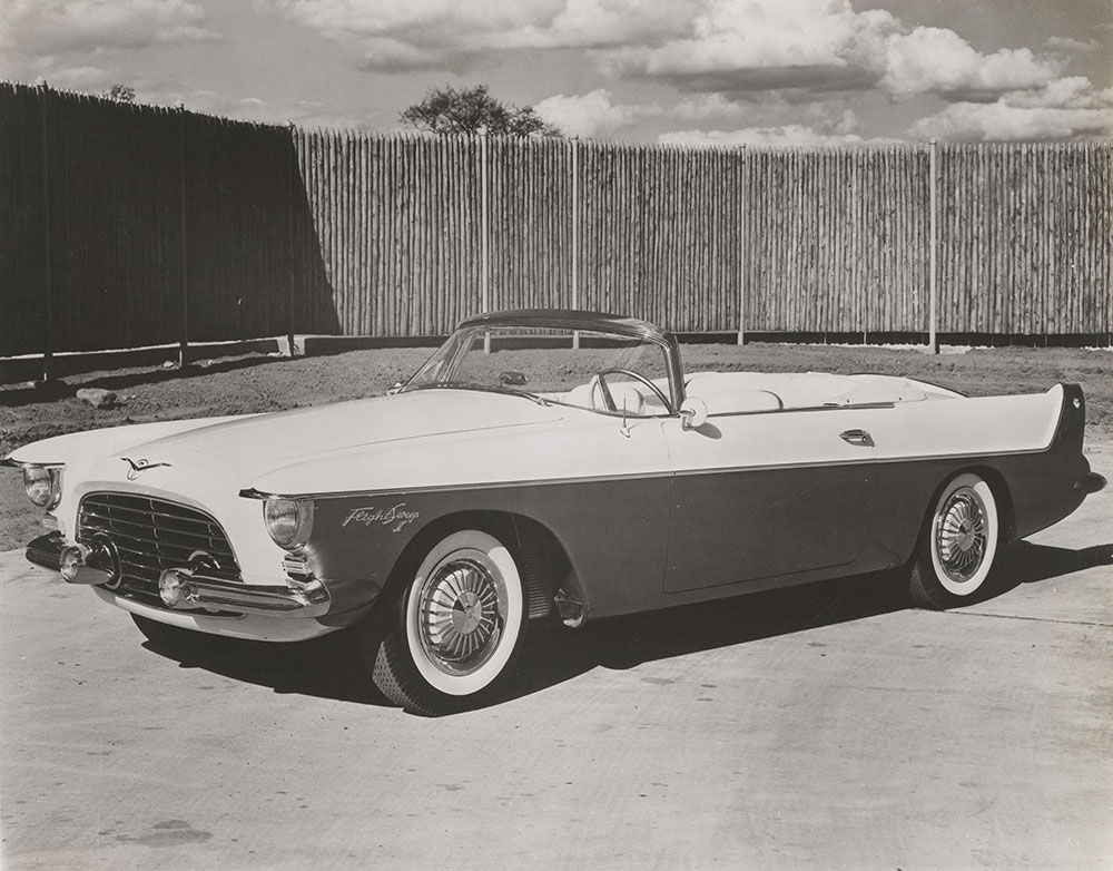 Chrysler Flight Sweep I 4-passenger sport convertible concept car: 1955
