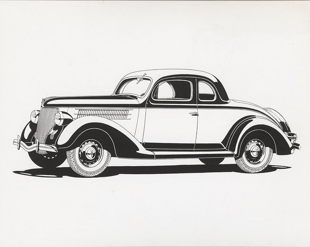 Ford V-8 Deluxe Coupe (5-windows) - 1936