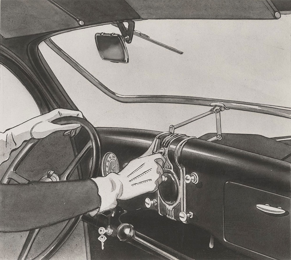 Ford: Automobile dashboard, openign windscreen