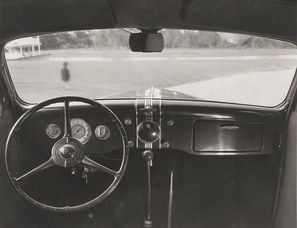 Ford, interior, showing dashboard - 1936