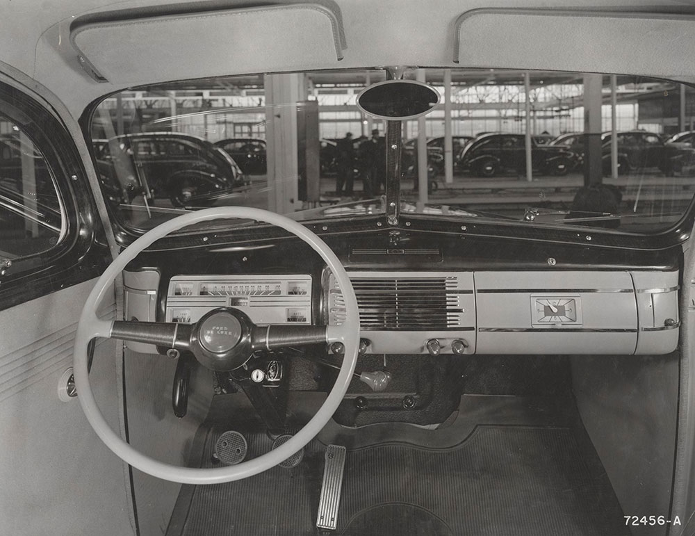 Ford, interior showing dash - 1940