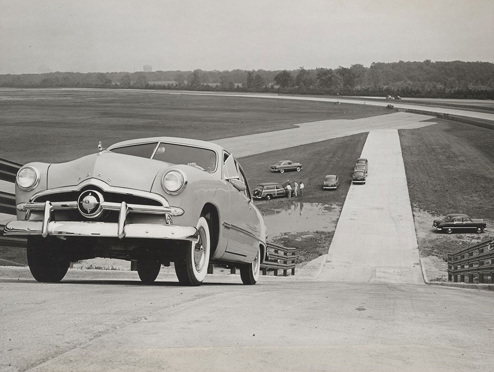 Ford 6-cylinder two-door sedan, hill-climbing test - 1949