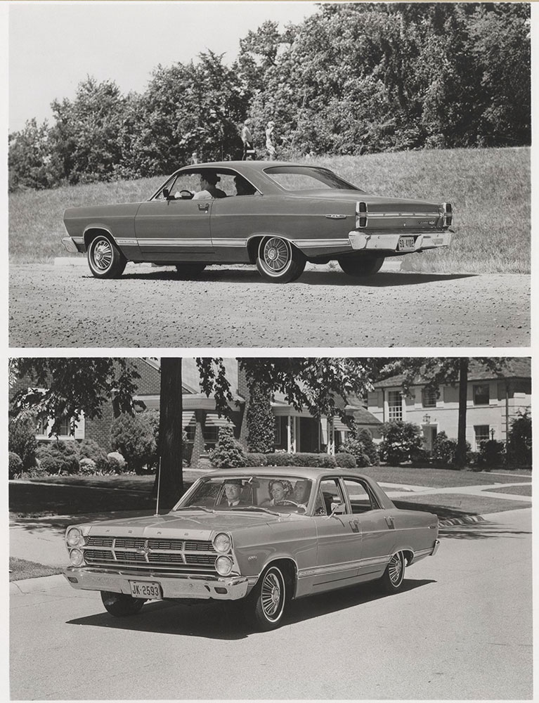 Ford Fairline XL 2-door hardtop (top), Fairlane 4-door sedan (bottom) - 1967