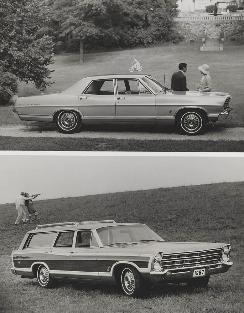 Ford Galaxie 500 sedan - 1967 (Top); Ford Country Squire - 1967 (Bottom)
